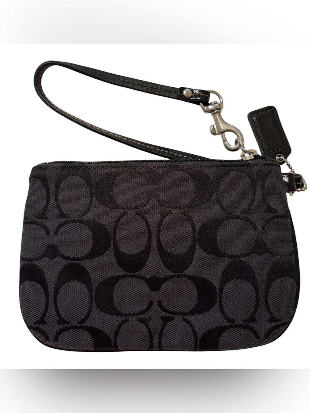 Coach signature jacquard small wristlet - EUC - Picture 2 of 4